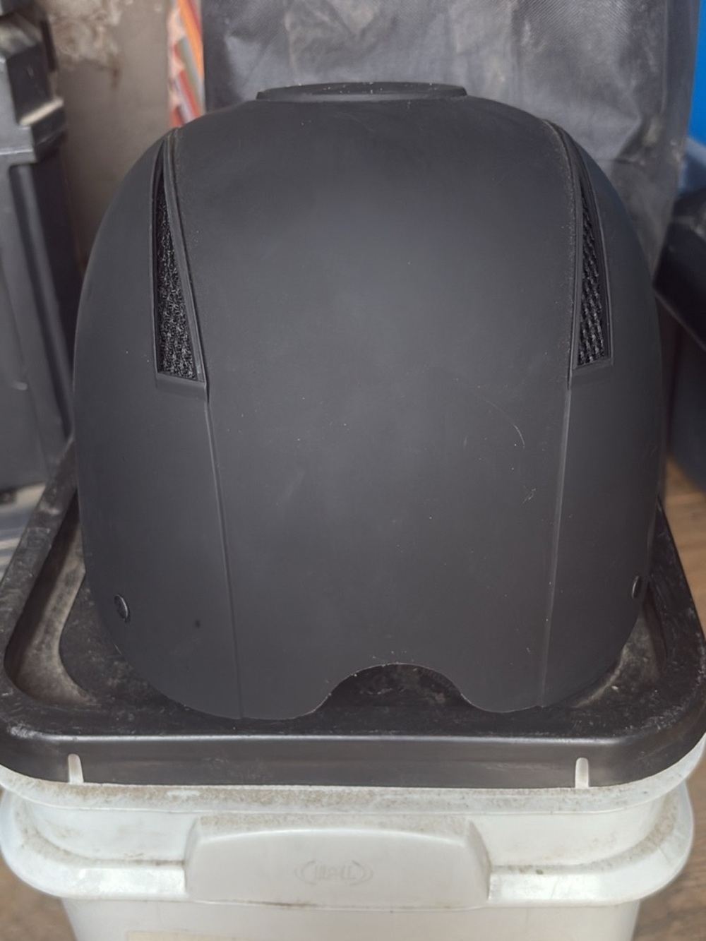 IRH Matte Black Riding Helmet - Picture 3 of 3
